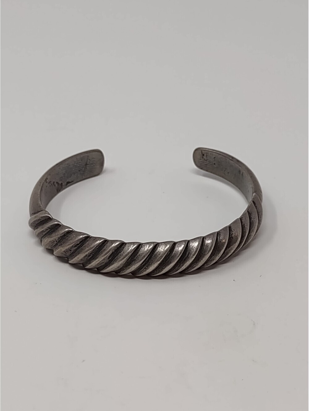 Vintage Sterling Silver Twisted Rope Cuff Bracelet 28.4g